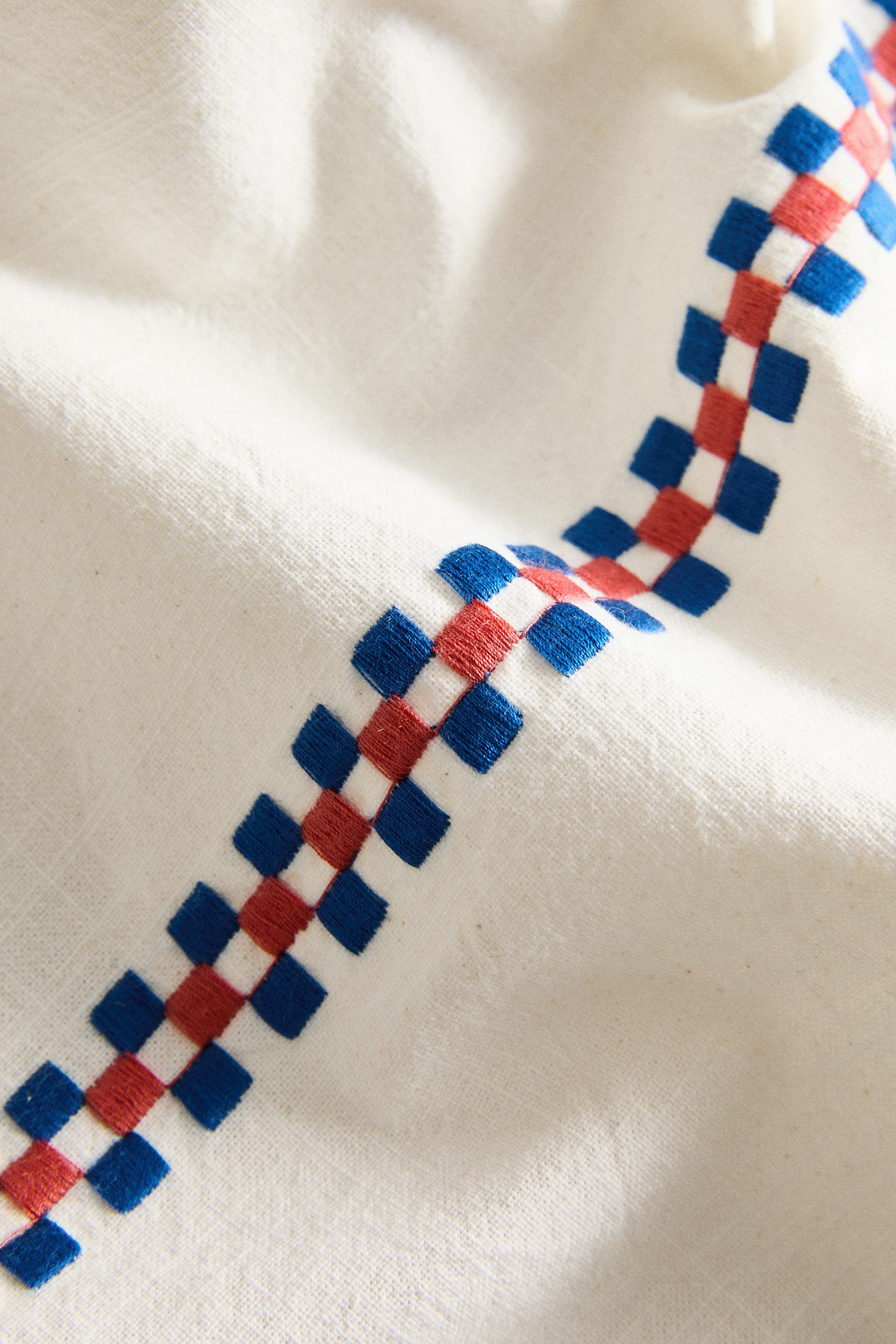 NAPPE COTON BRODERIE MULTICOLORE